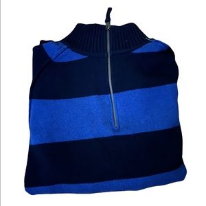 2XL American Eagle Two Tone Blue Crewneck Sweater With Half zipper